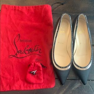 Christian Louboutin black sequin heels